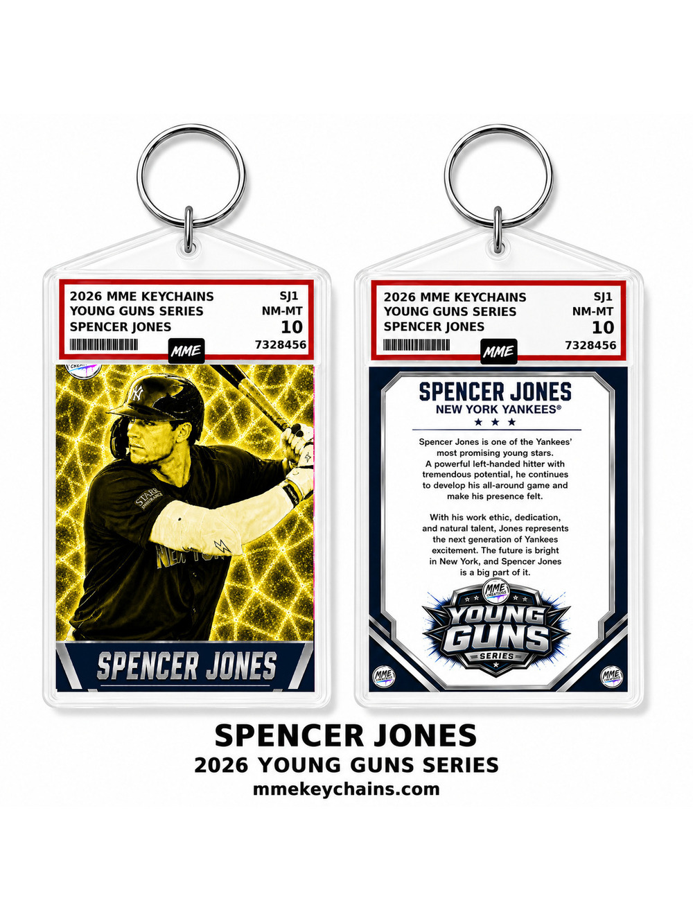 4268 Spencer Jones Young Guns Series Custom Acrylic Photo Keychain Yellow Ice2